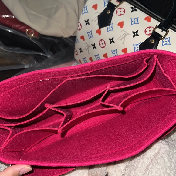 Purse Organizer Insert, Felt Purse Organizer in pink - Picture 3 of 8